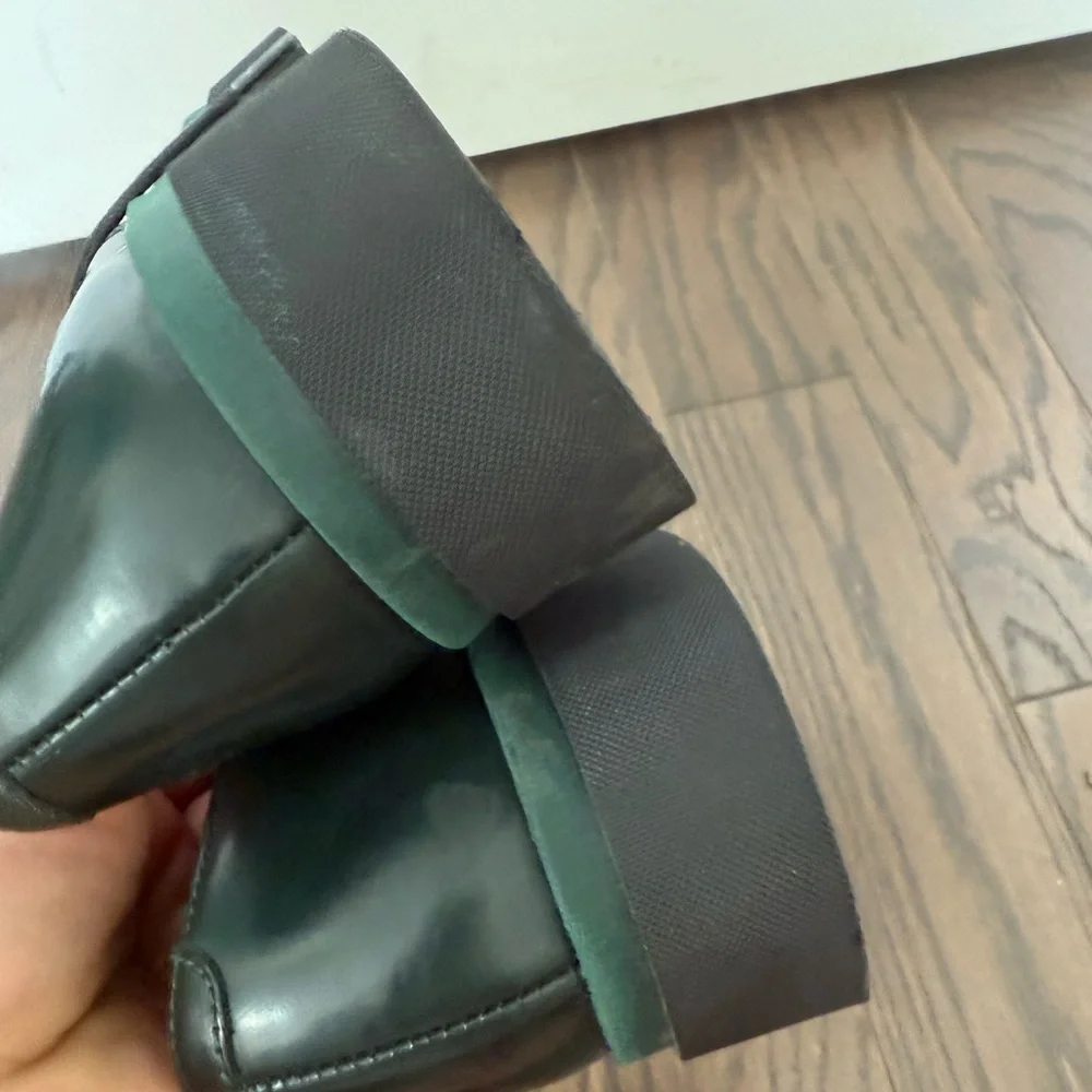 Geox Respira Dark Forest Green Derby’s Platform Oxfords